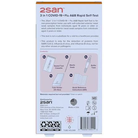 3 in 1 COVID-19 + Flu A&B Rapid Self-Test